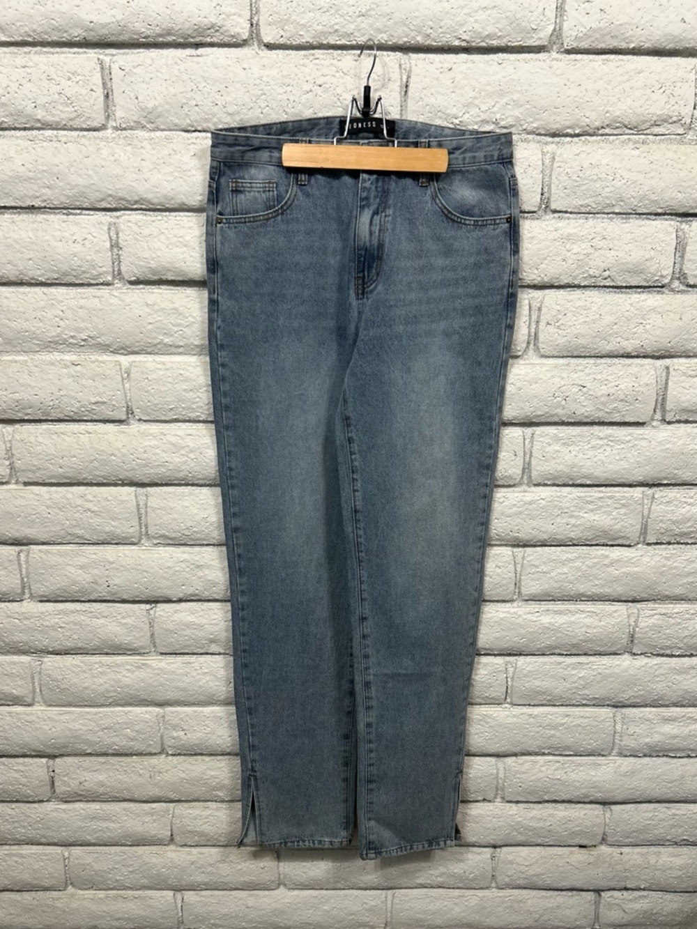 Lioness Tall Straight Leg Jeans Light Wash 34.5" Inseam Size L